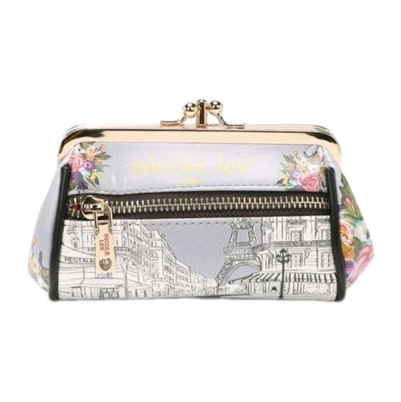 Nicole Lee Kiss Lock Coin Purse Wristlet Wallet NWT - Picture 3 of 9